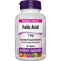 Kyselina listová 1 mg Webber Naturals Kyselina listová 1 mg Webber Naturals