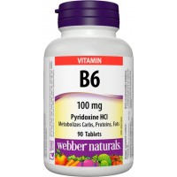 Vitamín B6 (pyridoxín) 100 mg Webber Naturals