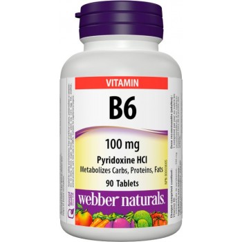 Vitamín B6 (pyridoxín) 100 mg Webber Naturals Vitamín B6 (pyridoxín) 100 mg Webber Naturals