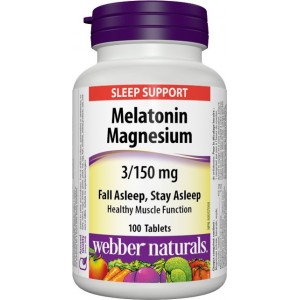 Melatonin 3 mg + Horčík 150 mg Webber Naturals Melatonin 3 mg + Horčík 150 mg Webber Naturals