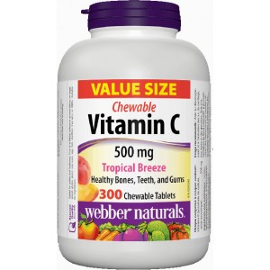 Vitamín C žuvacie tabety 500 mg tropický vánok Webber Naturals Vitamín C žuvacie tabety 500 mg tropický vánok Webber Naturals
