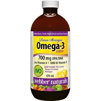 Omega3 + vitamín A a D s príchuťou citróna Webber Naturals