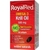 Omega-3 RoyalRed Krill Olej 500 mg Webber Naturals Omega-3 RoyalRed Krill Olej 500 mg Webber Naturals