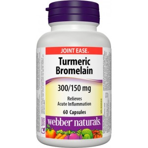 Kurkumín + Bromelín 300/150 mg Webber Naturals Kurkumín + Bromelín 300/150 mg Webber Naturals