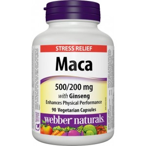 Maca a Ženšen 500 mg / 200 mg Webber Naturals Maca a Ženšen 500 mg / 200 mg Webber Naturals