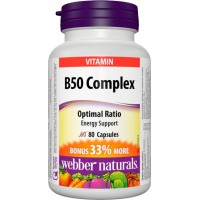 B-Komplex 50 mg BONUS Webber Naturals B-Komplex 50 mg BONUS Webber Naturals