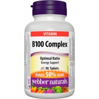 B-Komplex 100 mg Bonus Webber Naturals B-Komplex 100 mg Bonus Webber Naturals