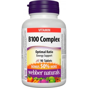B-Komplex 100 mg Bonus Webber Naturals B-Komplex 100 mg Bonus Webber Naturals