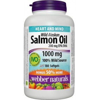 Omega3 Lososový olej 1000 mg Webber Naturals Omega3 Lososový olej 1000 mg Webber Naturals