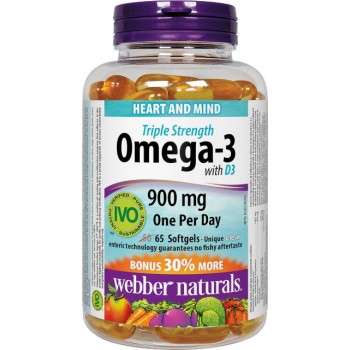 Omega-3 trojitá sila s vitamínom D3 Webber Naturals Omega-3 trojitá sila s vitamínom D3 Webber Naturals