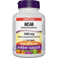 MSM 1000 mg (methylsulfonylmethane) BONUS Webber Naturals